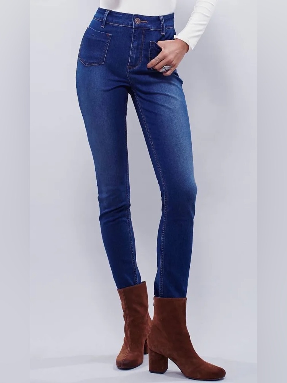 Free People Beverley High-Rise Skinny Cropped